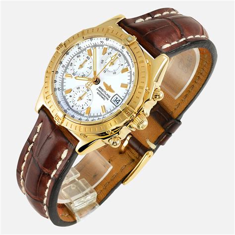 breitling holes orange chronograph|breitling chronomat 18k gold.